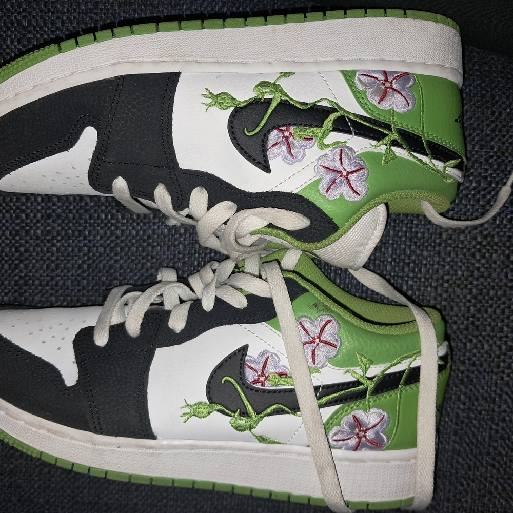 Nike Air Jordan Sneakers with Floral Design